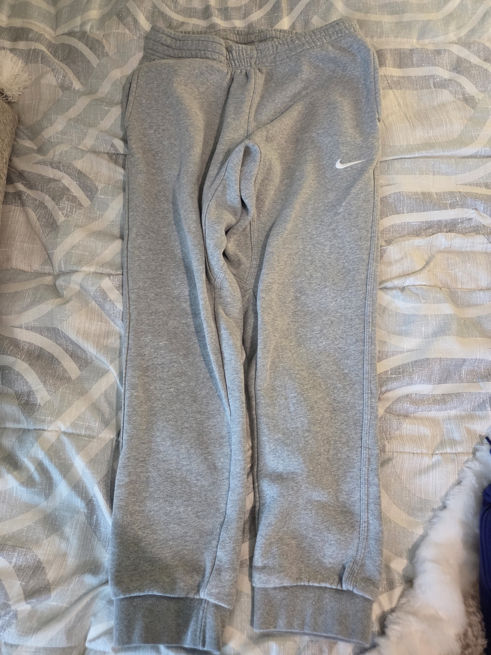 Nike Gray Men's Sweatpants with White Swoosh